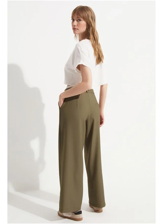 جون June Boxer Detailed Trouser Khaki