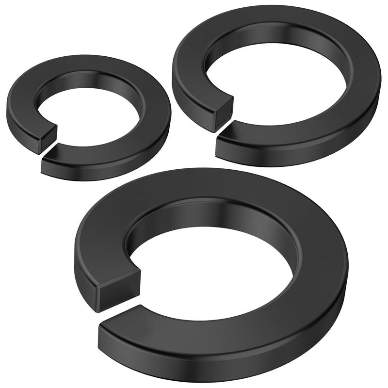 Wensilon Lock Washer kit for Screws and Bolts, (#4#6#8#10#12 1/4 5/16 3/8 1/2 Stainless Steel 304 and Black) Split Lock Washer Set, Suitable for Factory Maintenance, Kitchen, Store and Outdoor - Image 2