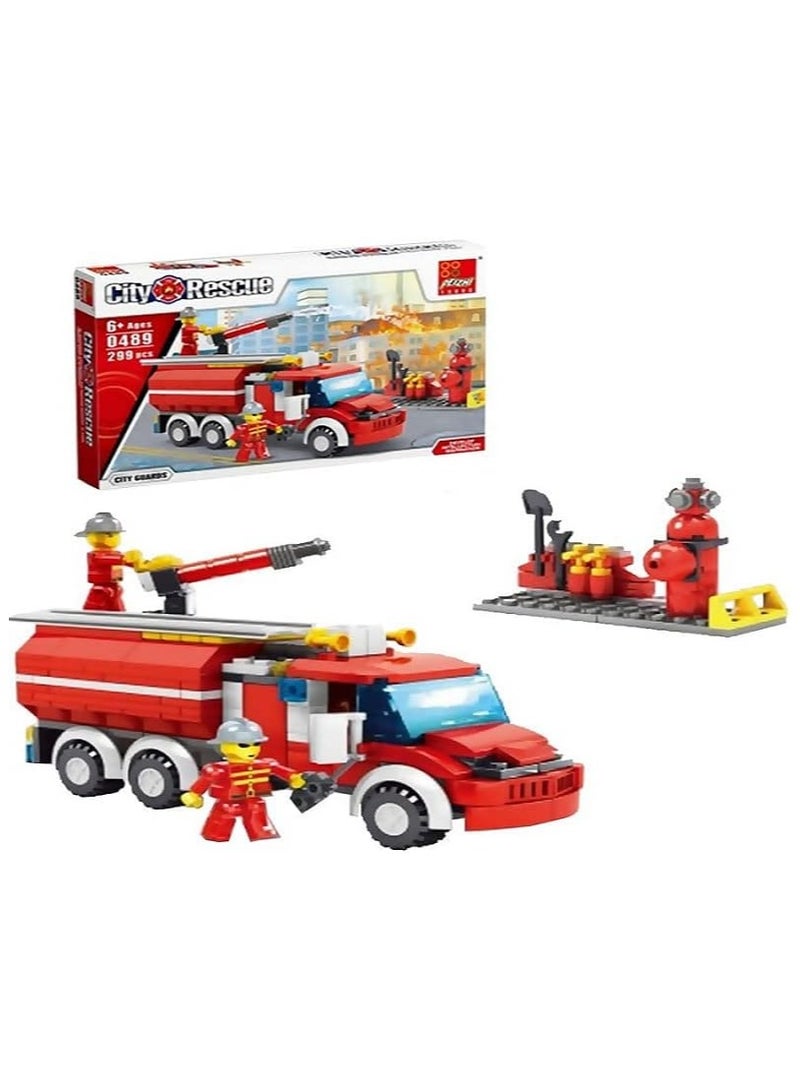 Building Block Firefighter Kit Peizhi Toy Collection 299pcs - Image 2