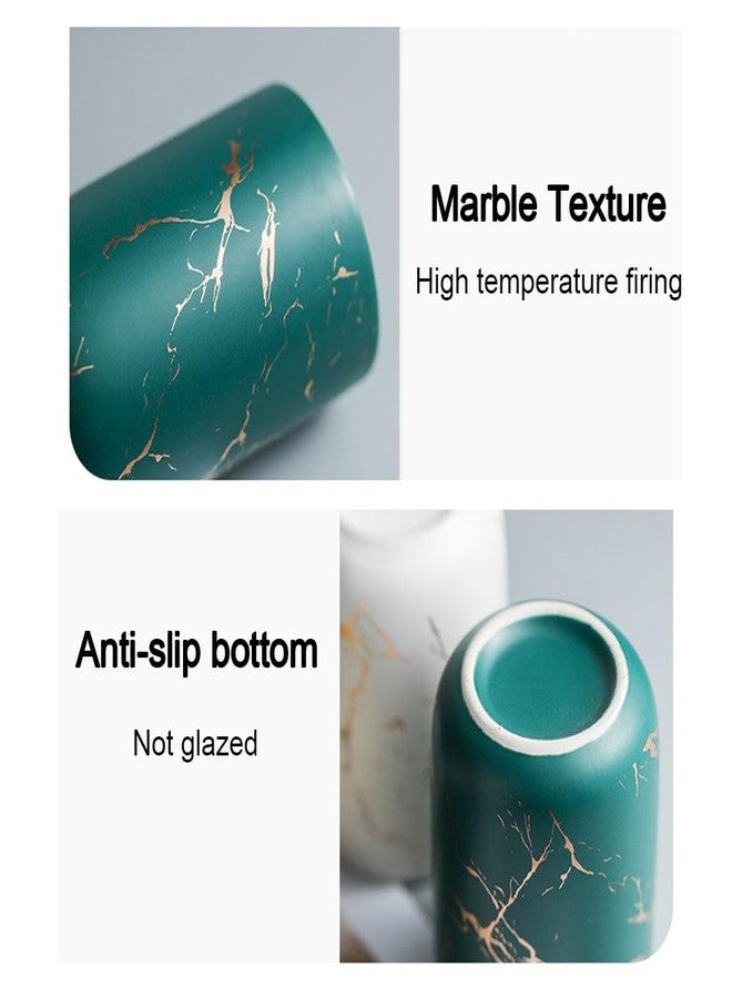 RabyLeo Ceramic Toothbrush Holder, Nordic Toothbrush Cup, Simple Stone Mug. (White) - Image 3