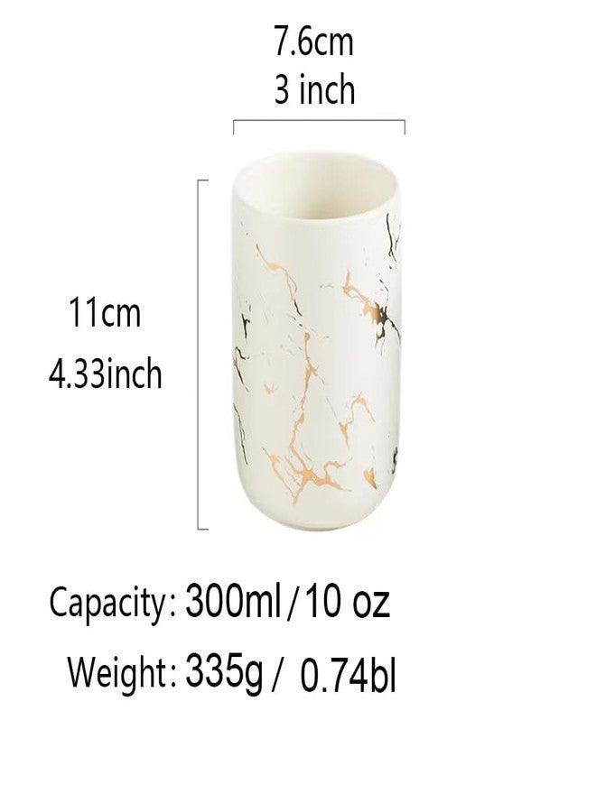 RabyLeo Ceramic Toothbrush Holder, Nordic Toothbrush Cup, Simple Stone Mug. (White) - Image 2