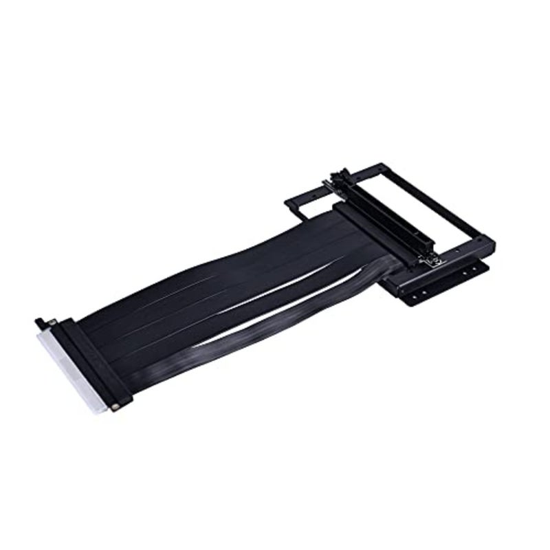 O11D-1X-4 PCI-E 4.0 Vertical Graphics Card Holder for O11Dynamic NOT Compatible with O11 Evo, O11 Dynamic XL, Mini - Black, 200mm Long PCIe Gen4 Riser Cable - Image 1