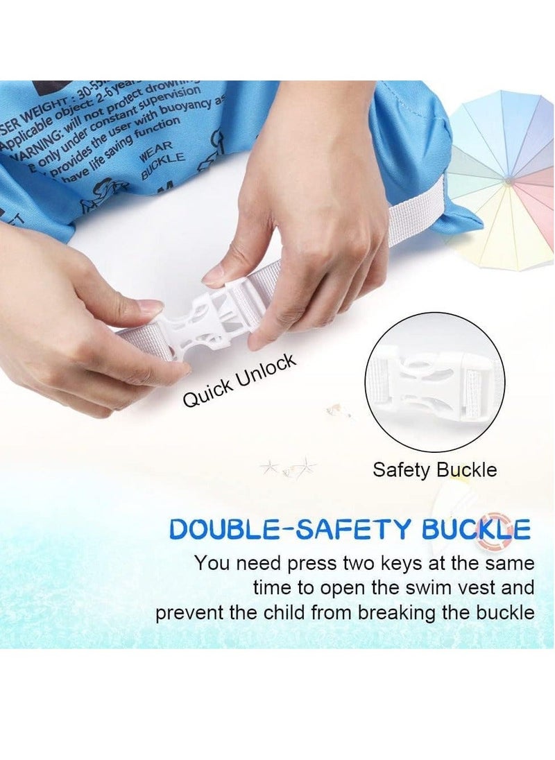 Kids Swim Vest Arm Bands Kids Swim Vest Toddler Swimming Float Vest Baby Buoyancy Safety Swim Aid Kids Learn to Swim Training Jacket for 30-50 lbs Kids Infant Child 2-6 Years Old  - Image 5