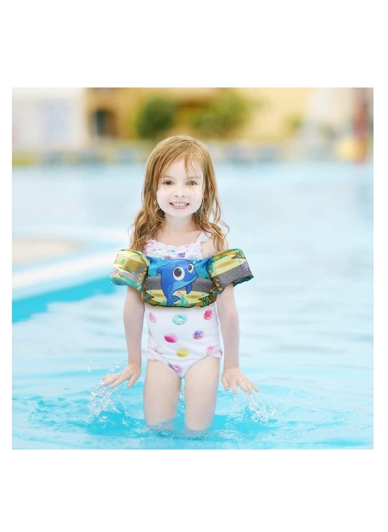 Kids Swim Vest Arm Bands Kids Swim Vest Toddler Swimming Float Vest Baby Buoyancy Safety Swim Aid Kids Learn to Swim Training Jacket for 30-50 lbs Kids Infant Child 2-6 Years Old  - Image 4