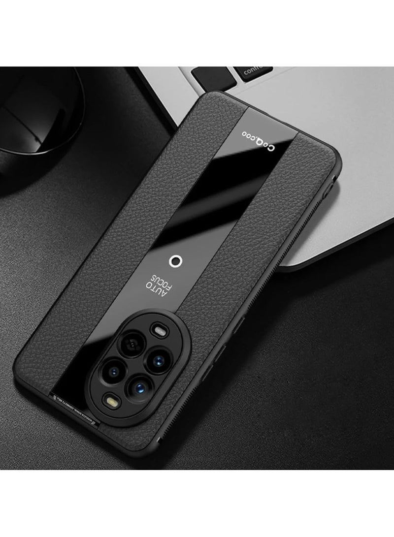 general Compatible with Huawei Nova 13 Pro 5G Luxury Shell TPU Frame & Plated Glass & Leather back cover Compatible with Nova 13 Pro camera protection shockproof shell - Image 1