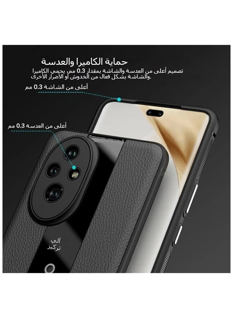 general Compatible with Huawei Nova 13 Pro 5G Luxury Shell TPU Frame & Plated Glass & Leather back cover Compatible with Nova 13 Pro camera protection shockproof shell - Image 2