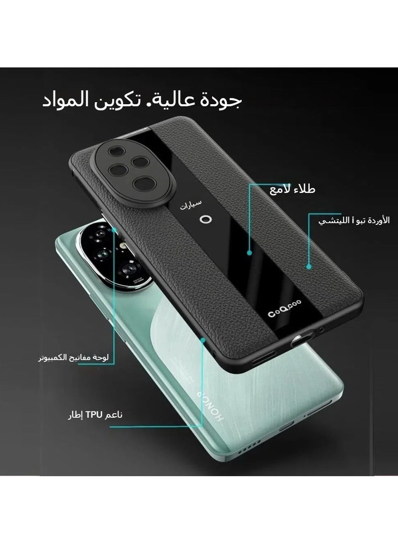 general Compatible with Huawei Nova 13 Pro 5G Luxury Shell TPU Frame & Plated Glass & Leather back cover Compatible with Nova 13 Pro camera protection shockproof shell - Image 4