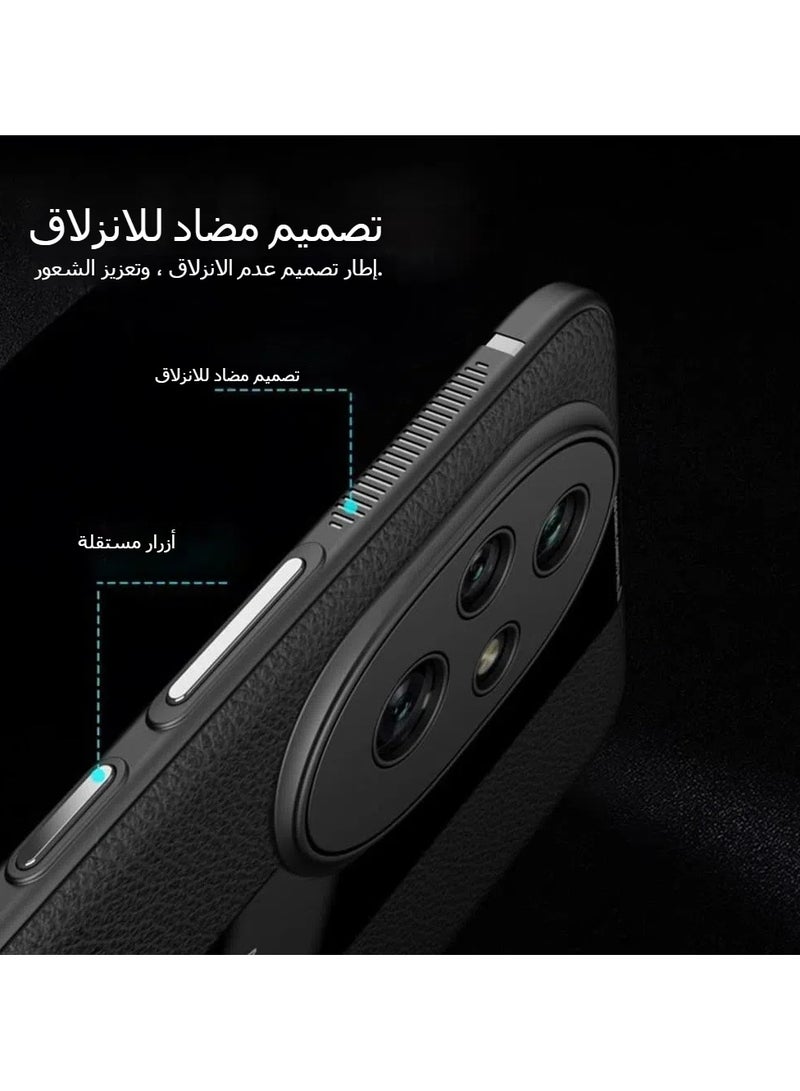 general Compatible with Huawei Nova 13 Pro 5G Luxury Shell TPU Frame & Plated Glass & Leather back cover Compatible with Nova 13 Pro camera protection shockproof shell - Image 5