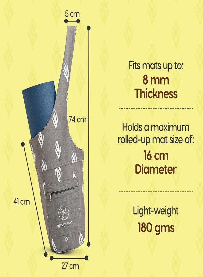 الحكمة والحياة حقيبة حمل حصيرة اليوغا من وايز لايف - رمادي - Image 2