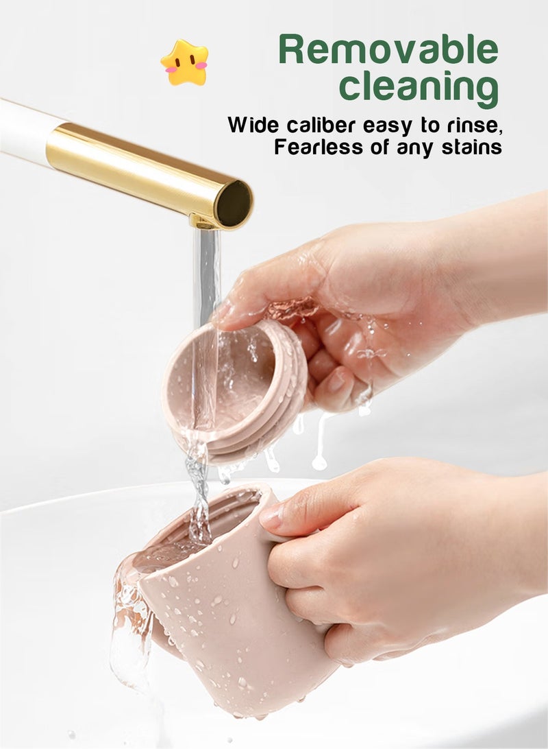 URbazaar 2 Pack Baby Training Cup, Shatterproof Toddler Sippy Cups with Straw, Open Cup for Baby, 6+ Months 100% Silicone 180ml - Image 3