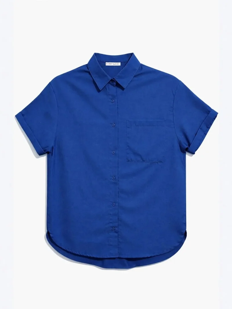 MixRay MIXRAY Short Sleeve Shirt with Pockets