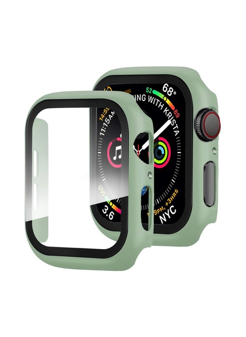 Generic - Classic Smartwatch Tempered Glass Screen Protector Case For Apple Watch Series 4, 5 And 6 (40mm) - Mint Green - Image 1