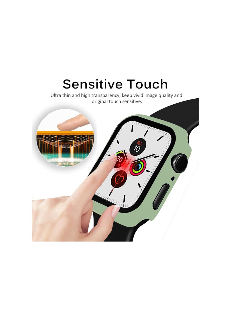 Generic - Classic Smartwatch Tempered Glass Screen Protector Case For Apple Watch Series 4, 5 And 6 (40mm) - Mint Green - Image 1