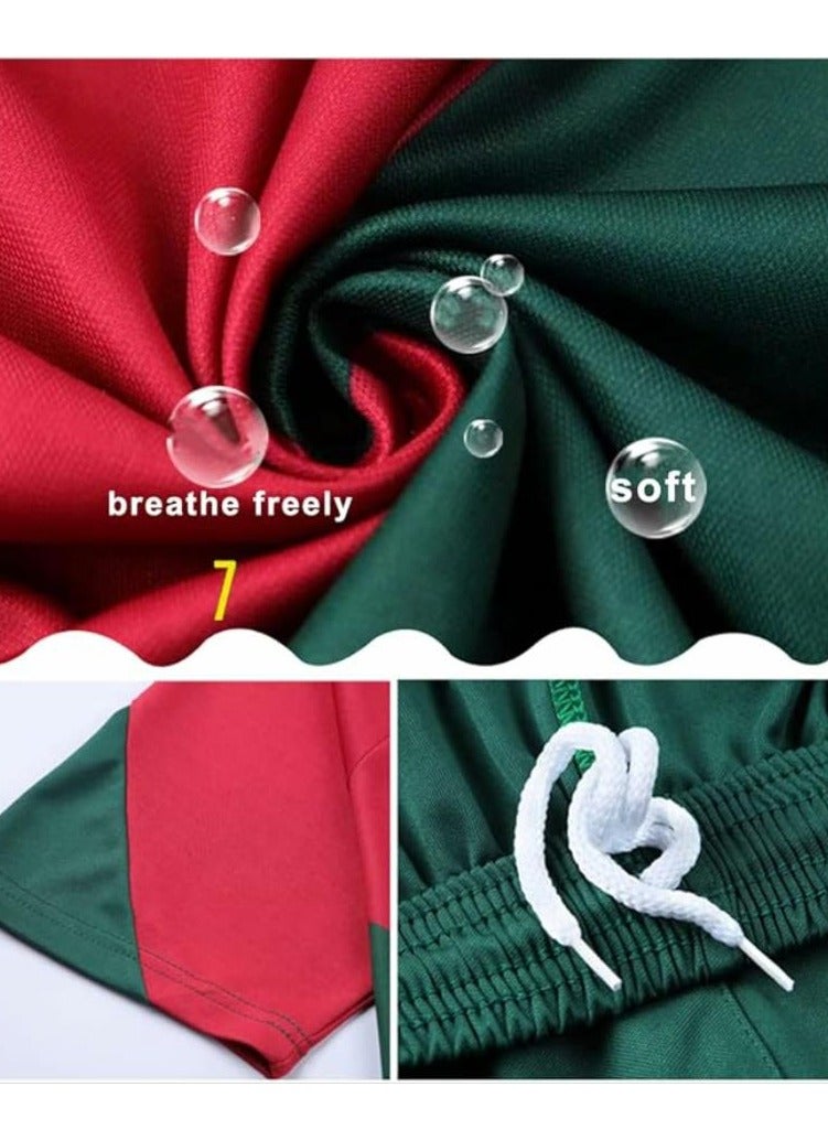 أونليماي فقط جيرسي كرة قدم للأولاد  رونالدو مع جوارب وقلادة رقم 7 - زي كرة قدم للأطفال والشباب (كورة قدم)ملابس رياضية للأطفال - Image 3