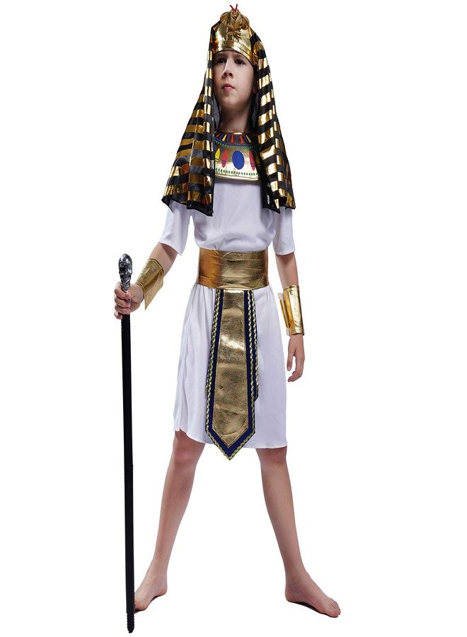 PGOND Egyptian Pharaoh Costume Kids Boys Role-play Egypt King Outfit (7-9 Years) - Image 2