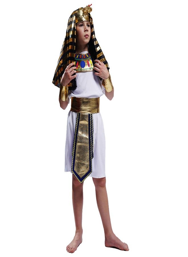 PGOND Egyptian Pharaoh Costume Kids Boys Role-play Egypt King Outfit (7-9 Years) - Image 4