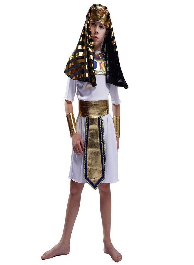 PGOND Egyptian Pharaoh Costume Kids Boys Role-play Egypt King Outfit (7-9 Years) - Image 3