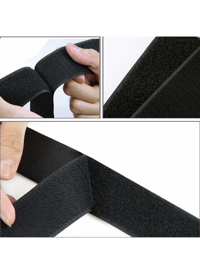 Hanfinee 2 Inch Width Sew on Hook and Loop Tape, Non-Adhesive Sticky Back Nylon Fabric Fastener Interlocking Tape for Sewing Crafts DIY,Clothes,Shoes (Black,5 Yards) - Image 3