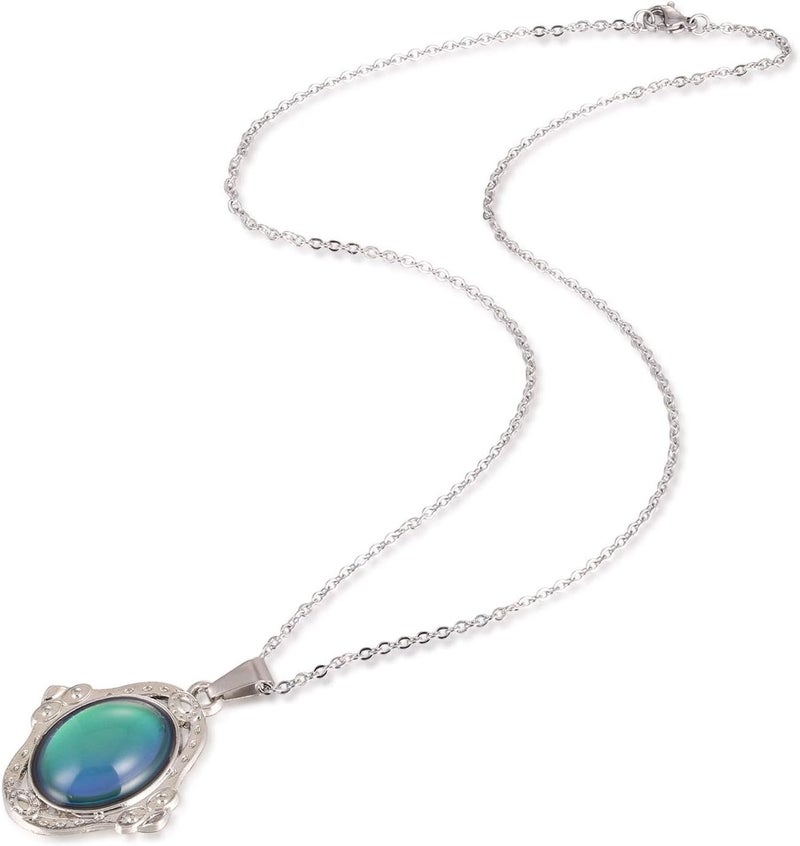 FM FM42 Temperature Sensing Color Changing Pendant Necklace with 19.29" Stainless Steel Rolo Chain - Image 2
