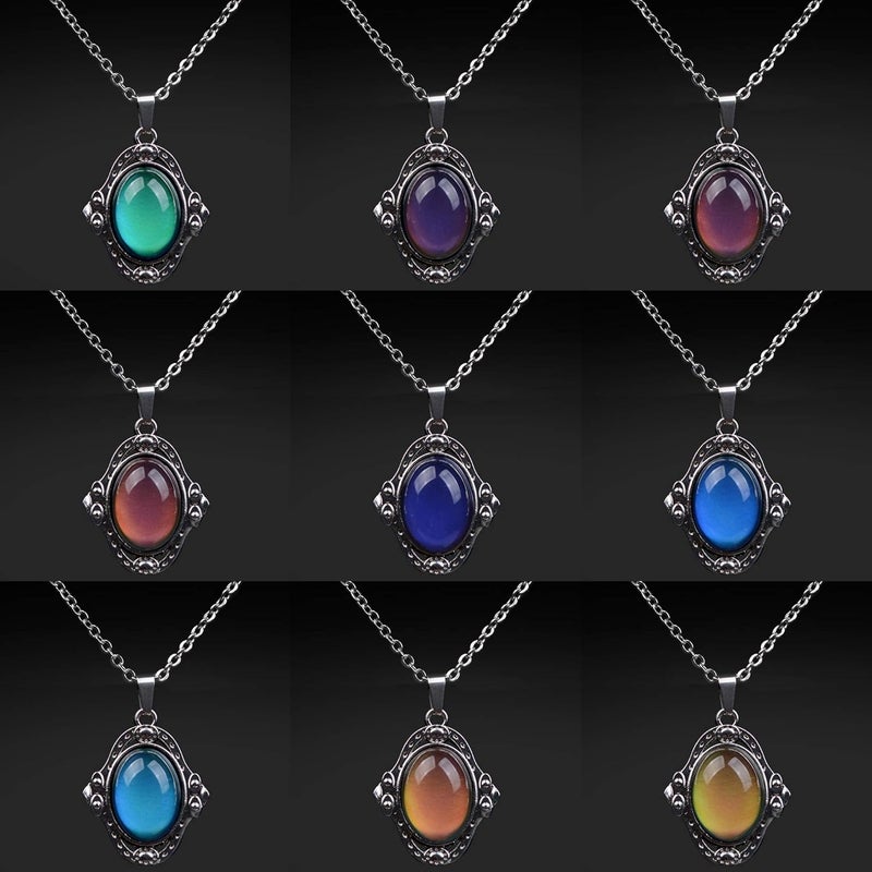 FM FM42 Temperature Sensing Color Changing Pendant Necklace with 19.29" Stainless Steel Rolo Chain - Image 4