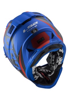 LS2 Premium Offroad Helmet MX437 Fast Evo Alpha Matte Blue - 609284  - Image 5