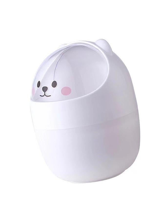 NIBEMINENT Desktop Mini Trash Can Cute Multi Functional with Lid Desk Pen Holder for Office School Home  - Image 2