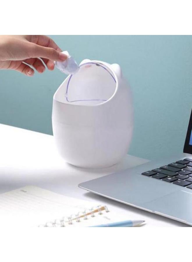 NIBEMINENT Desktop Mini Trash Can Cute Multi Functional with Lid Desk Pen Holder for Office School Home  - Image 5