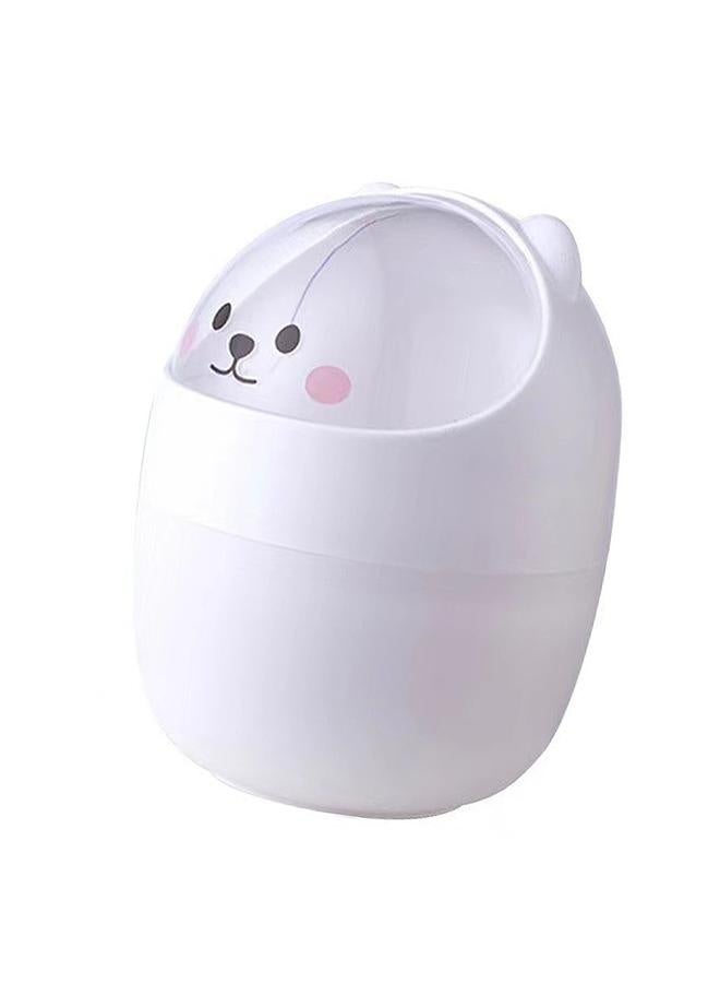 NIBEMINENT Desktop Mini Trash Can Cute Multi Functional with Lid Desk Pen Holder for Office School Home  - Image 4