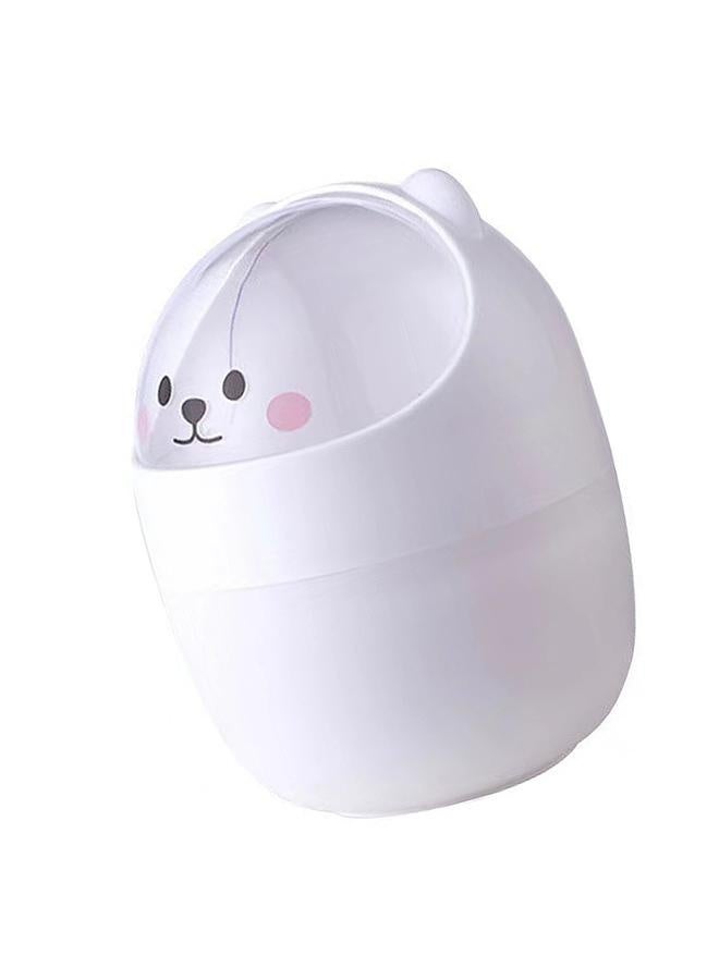 NIBEMINENT Desktop Mini Trash Can Cute Multi Functional with Lid Desk Pen Holder for Office School Home  - Image 3