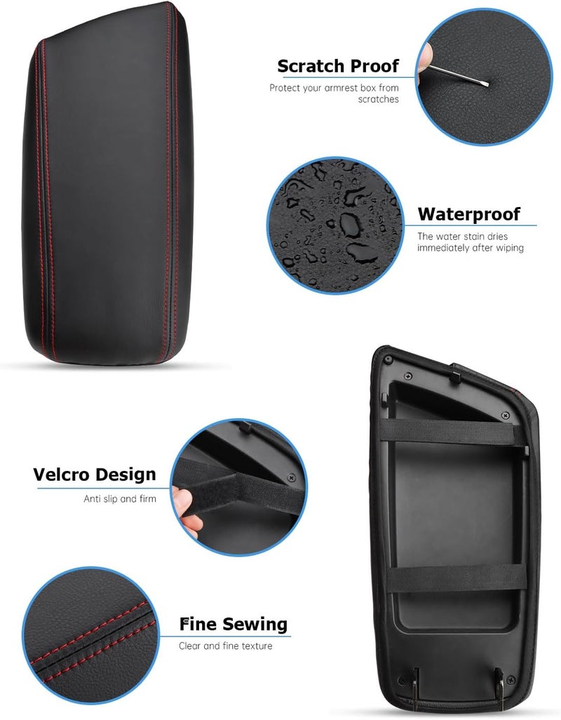 INTGET Leather Armrest Cover for Kia Optima 2011-2015 - Image 3