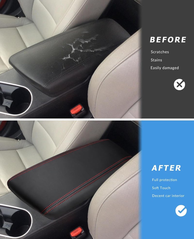 INTGET Leather Armrest Cover for Kia Optima 2011-2015 - Image 2