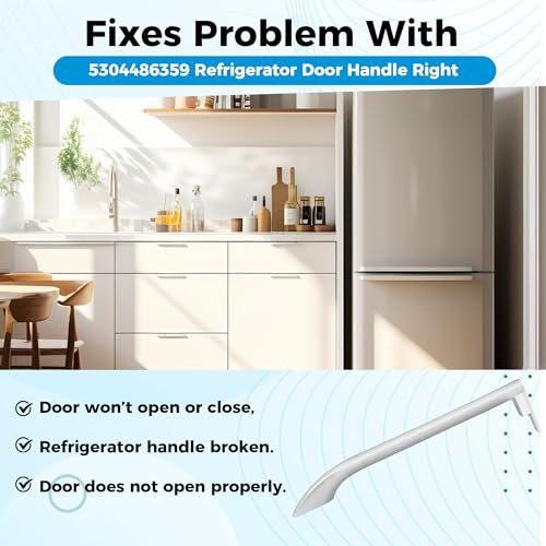 Romalon 5304486359 Refrigerator Door Handle Replace 5304506469 5304504507 5304497105 AP6036330 Right Refrigerator Side Door Handle FFTR1814QW4A FFTR1821QW0 FFTR1821QW1 FFTR1814QW3 LFTR1814LWK by Romalon - Image 5