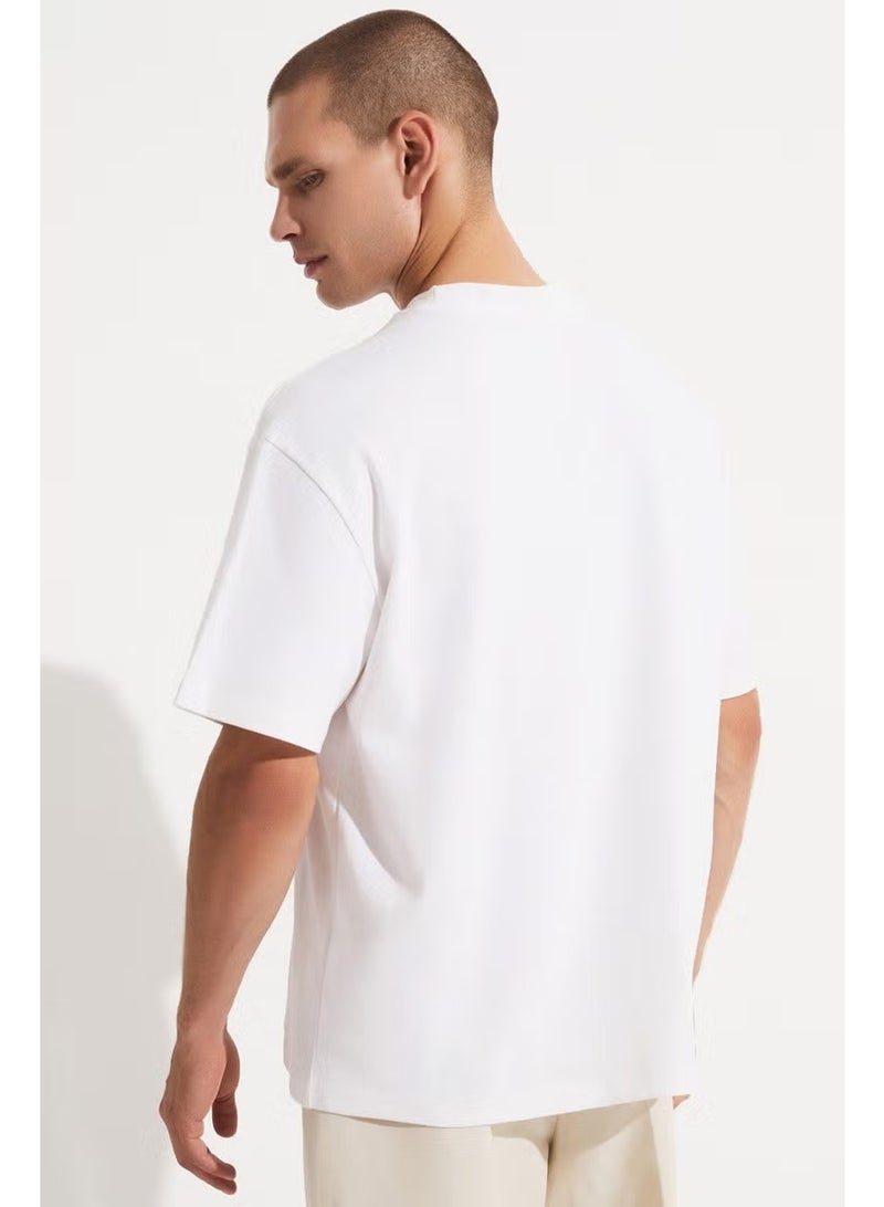 JUNE Men's Oversize 100% Cotton Crew Neck T-Shirt - Image 3