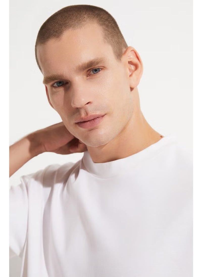 JUNE Men's Oversize 100% Cotton Crew Neck T-Shirt - Image 5