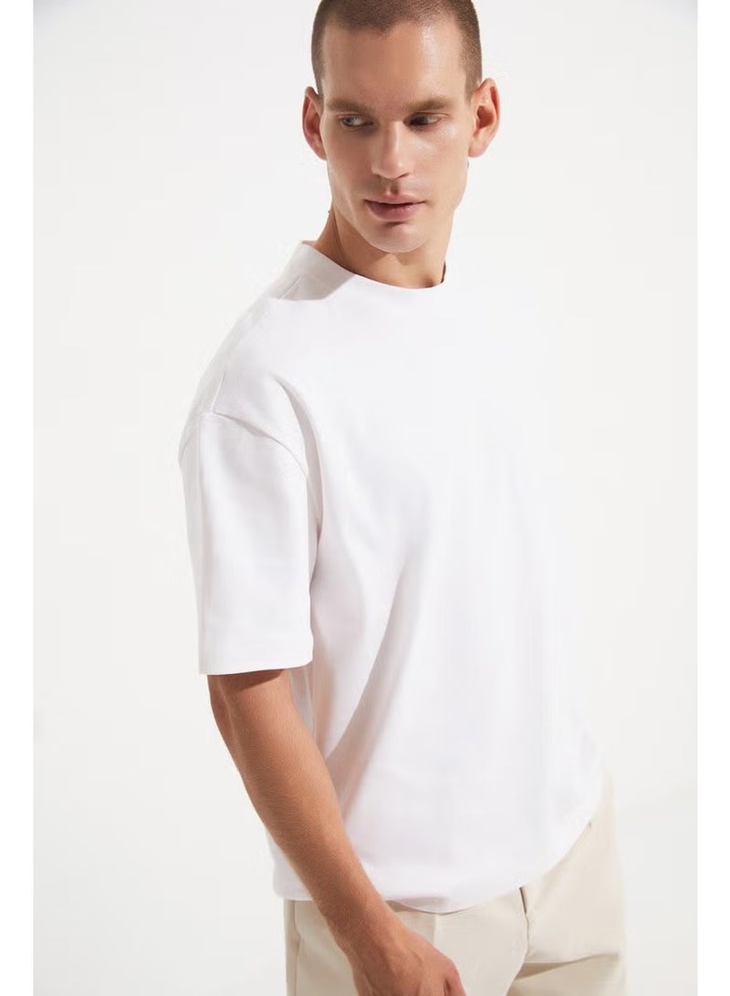 JUNE Men's Oversize 100% Cotton Crew Neck T-Shirt - Image 1