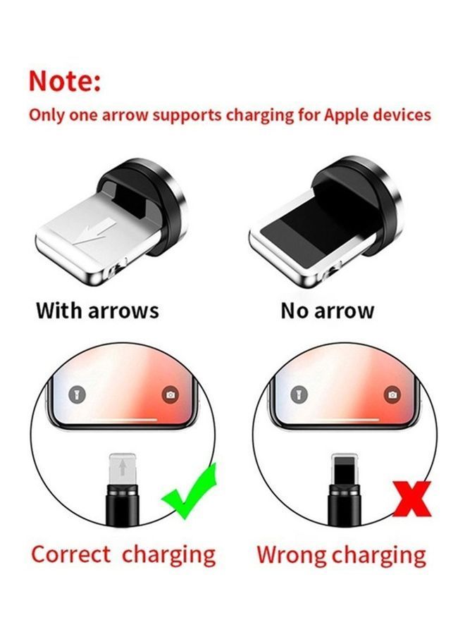 نيبمينينت كابل للشحن المغناطيسي 3 في 1 بمنفذ USB مع قابس أسود - Image 5