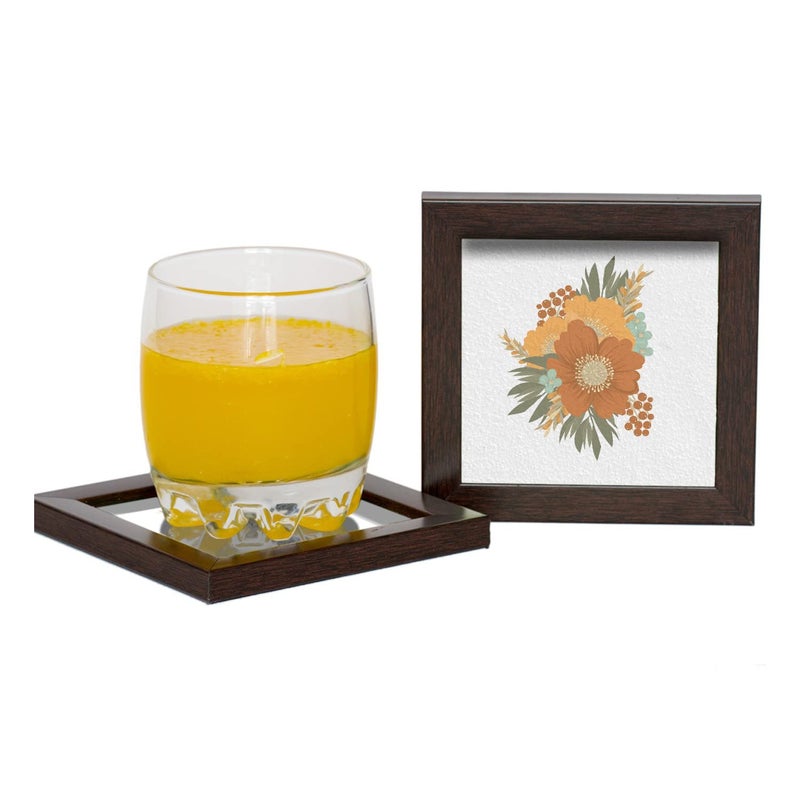 Paper Plane Design Tea Coffee Coaster Set Wooden Decorative Coasters Set. Home and Office Wooden Coasters Pattern 9 - Image 3