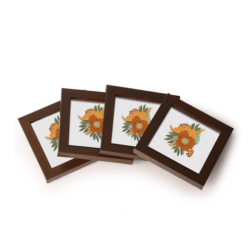 Paper Plane Design Tea Coffee Coaster Set Wooden Decorative Coasters Set. Home and Office Wooden Coasters Pattern 9 - Image 2