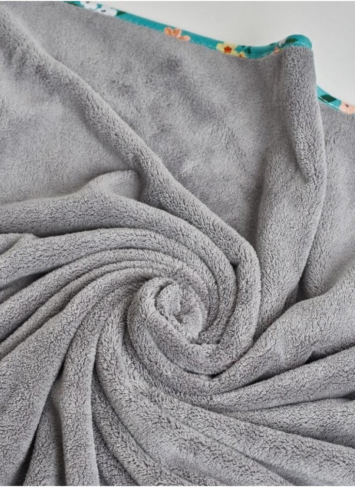 lanozan Medium Bath Towel Size 140*70*2.5cm Grey  - Image 3