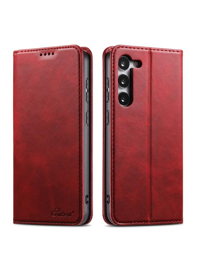 Suteni Case For Samsung Galaxy S24 Ultra 5G Calf Texture Horizontal Flip Leather Phone Case - Image 1