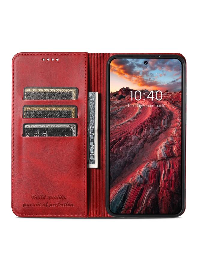 Suteni Case For Samsung Galaxy S24 Ultra 5G Calf Texture Horizontal Flip Leather Phone Case - Image 4