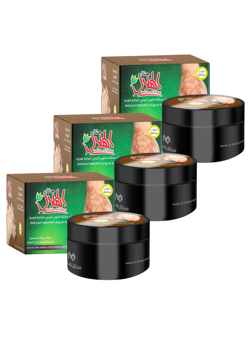AL-HELAL Fast acting liquid henna brown 25 g 3 pcs