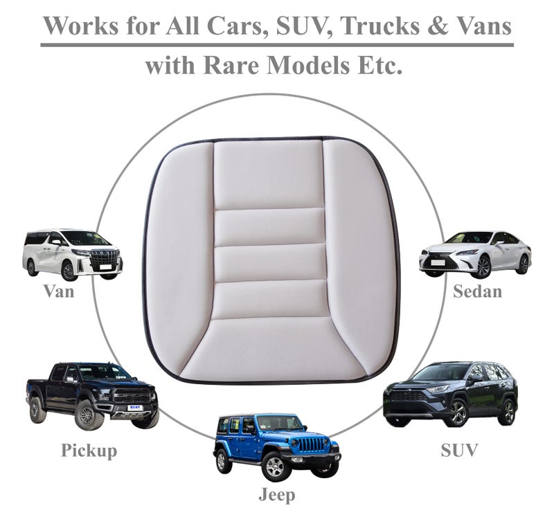 kingphenix Car Seat Cushion with 1.2inch Comfort Memory Foam, Seat Cushion for Car and Office Chair (Gray) - Image 5