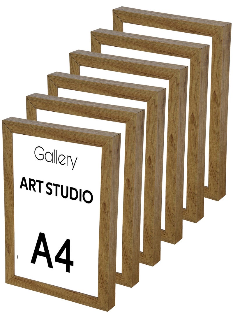 برواز صور حائط مقاس A4 مقاس 20×30 سم 6 قطع خشبي