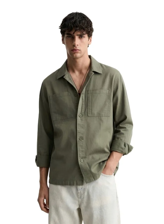 The Indian Garage Co Men Regular Fit Solid Cutaway Collar Full Sleeves Shirt