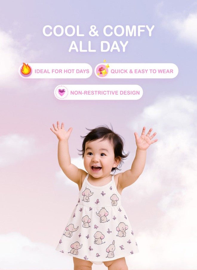 Kidbea Girls Organic Cotton Sleeveless A-Line Dress with Animal Print - Image 5