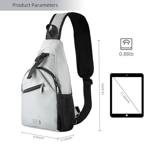 AMJ Tactical Chest Sling Bag for Men, Theft Crossbody Bag, Lightweight Hiking Shoulder Pack for Cycling, Travel, Camping - Image 2