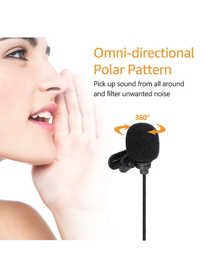 Mini Portable Clip-on Lapel Condenser Microphone Mic Hands-free 3.5mm TS Plug for Computer PC Portable Voice Amplifier Speaker