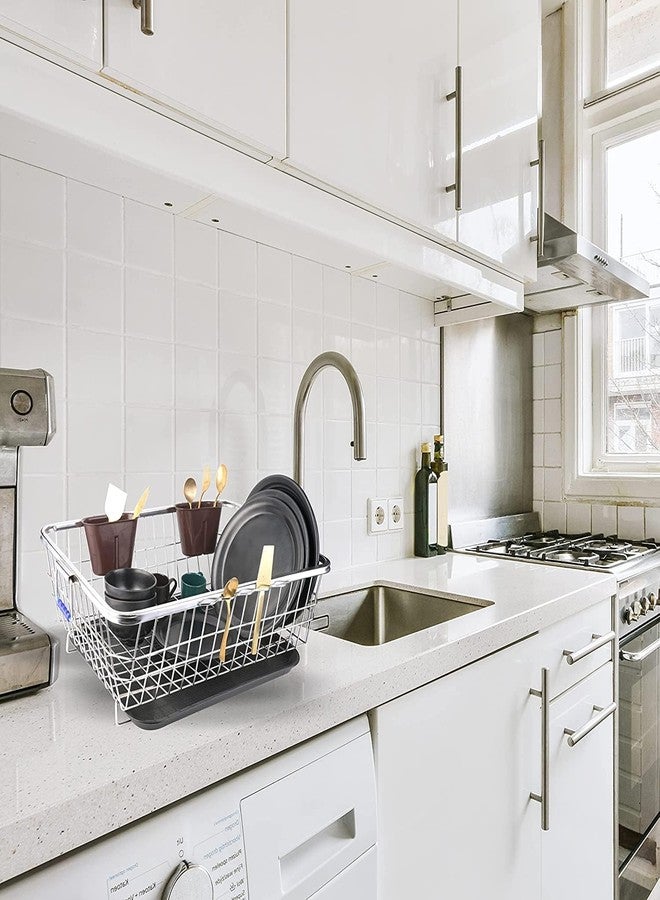 Birdwing Stainless Steel 64 x 48 x 23 Cm With Water Drip Traey Dish Drainer Rack, Utensil Drying Stand for Kitchen Plate Rack Bartan Basket Sink Top Dish Drainer Rack - Image 5