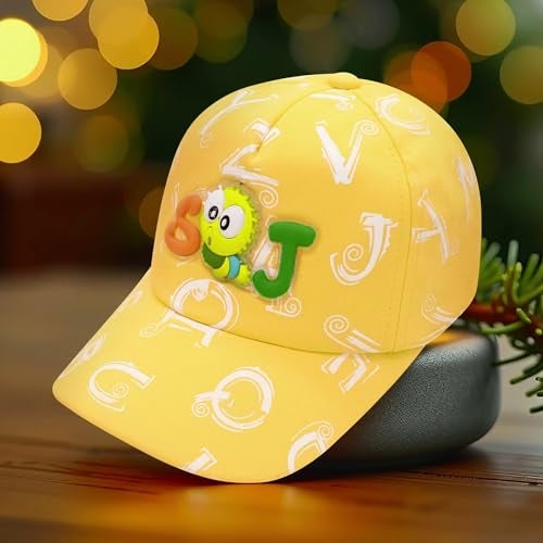 VRITRAZ Polyester SWJ Cartoon Character Printed Little Cap For Kids, Baby Girl's and Boy's 3-12 Years (Color-Yellow) - Image 3